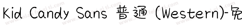 Kid Candy Sans 普通 (Western)字体转换